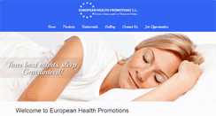 Desktop Screenshot of europeanhealthpromotions.com